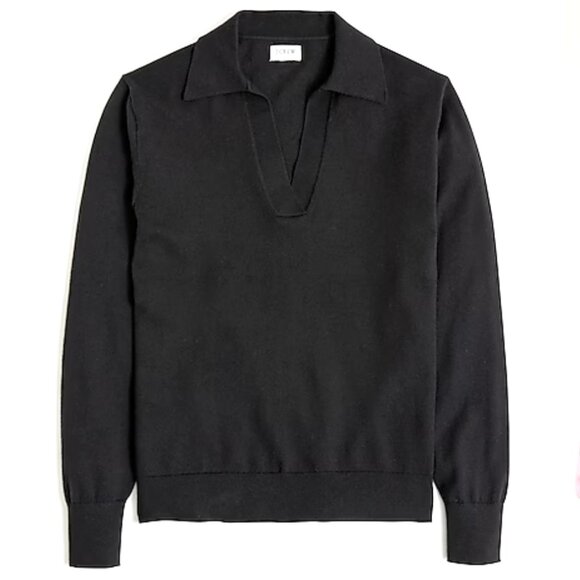 J Crew Factory Cotton-Blend Polo Sweater with Cashmere Size Small - Picture 1 of 9